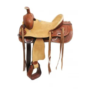 15" DOUBLE T  HARD SEAT ROPER STYLE SADDLE