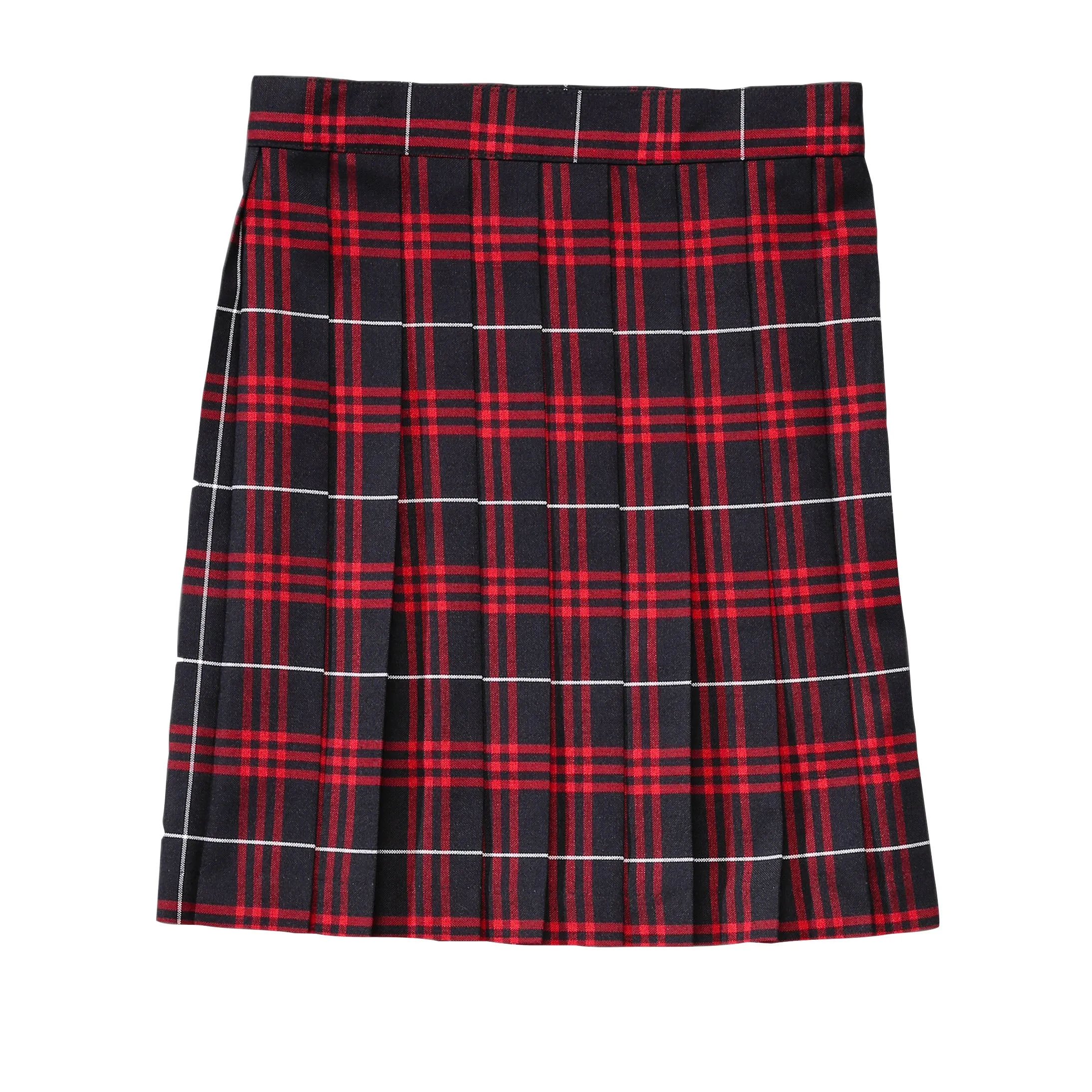 Below The Knee Plaid Pleated Skirt