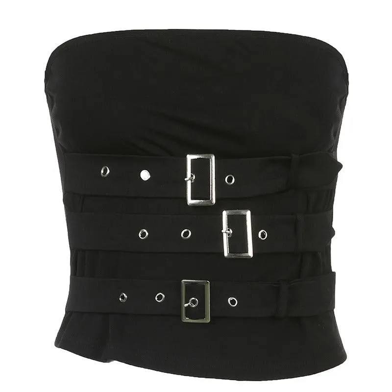 Belted Bandeau Top – Bold and Edgy Style