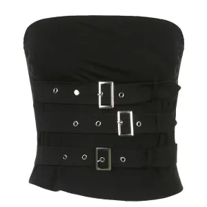 Belted Bandeau Top – Bold and Edgy Style