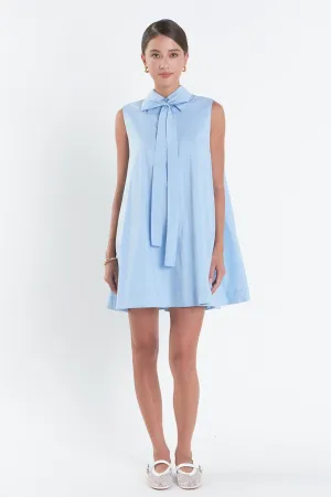 English Factory - Sleeveless Bow Shirt Dress