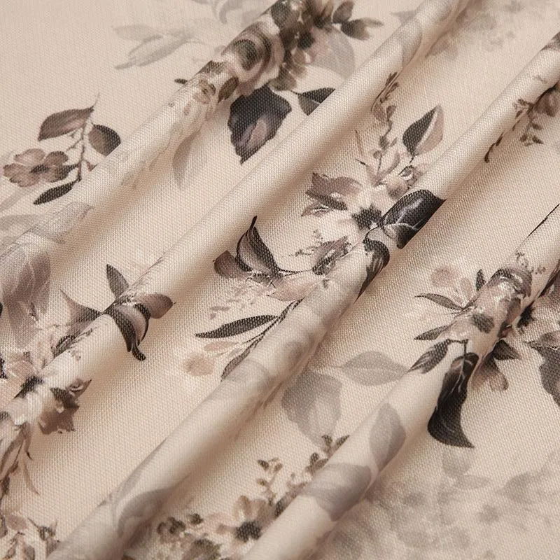 Floral Drawstring Trumpet Skirt