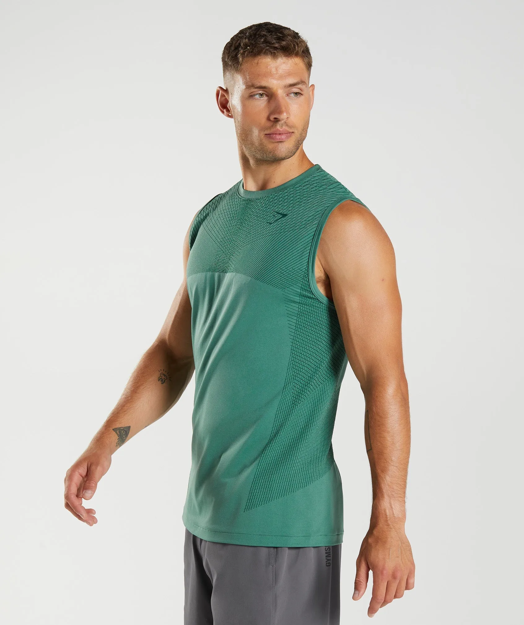 Gymshark Apex Seamless Tank - Hoya Green/Woodland Green