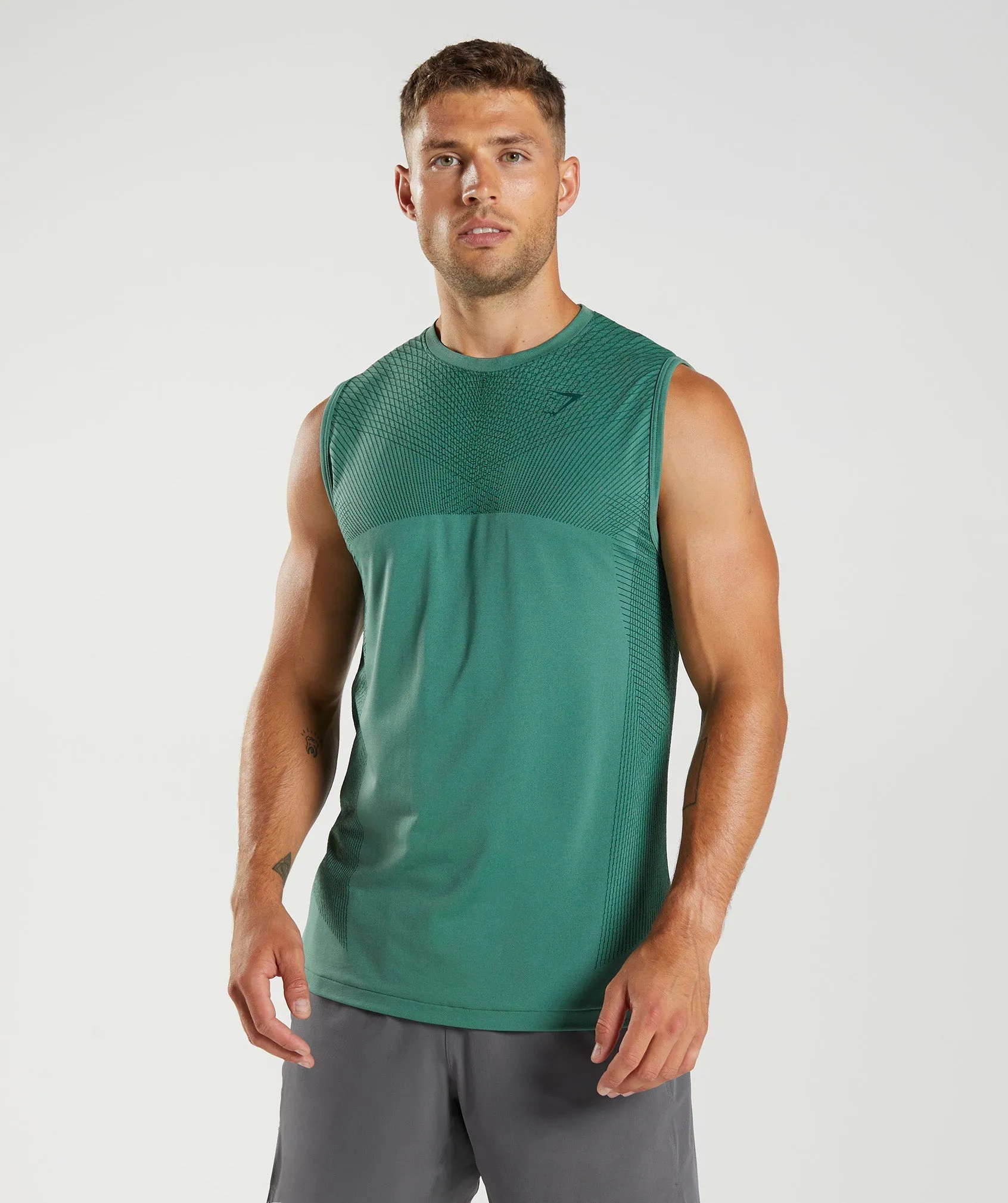 Gymshark Apex Seamless Tank - Hoya Green/Woodland Green