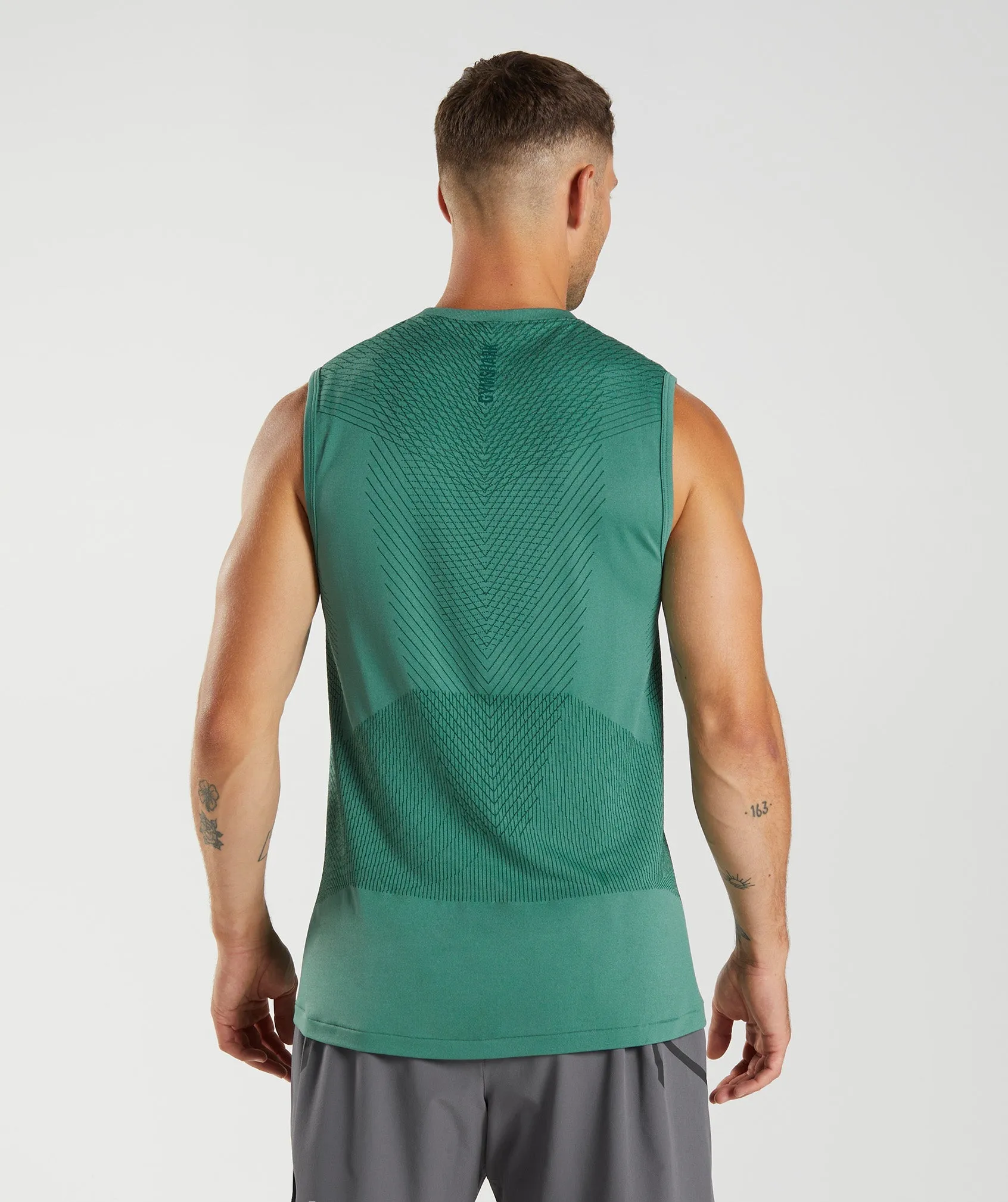 Gymshark Apex Seamless Tank - Hoya Green/Woodland Green