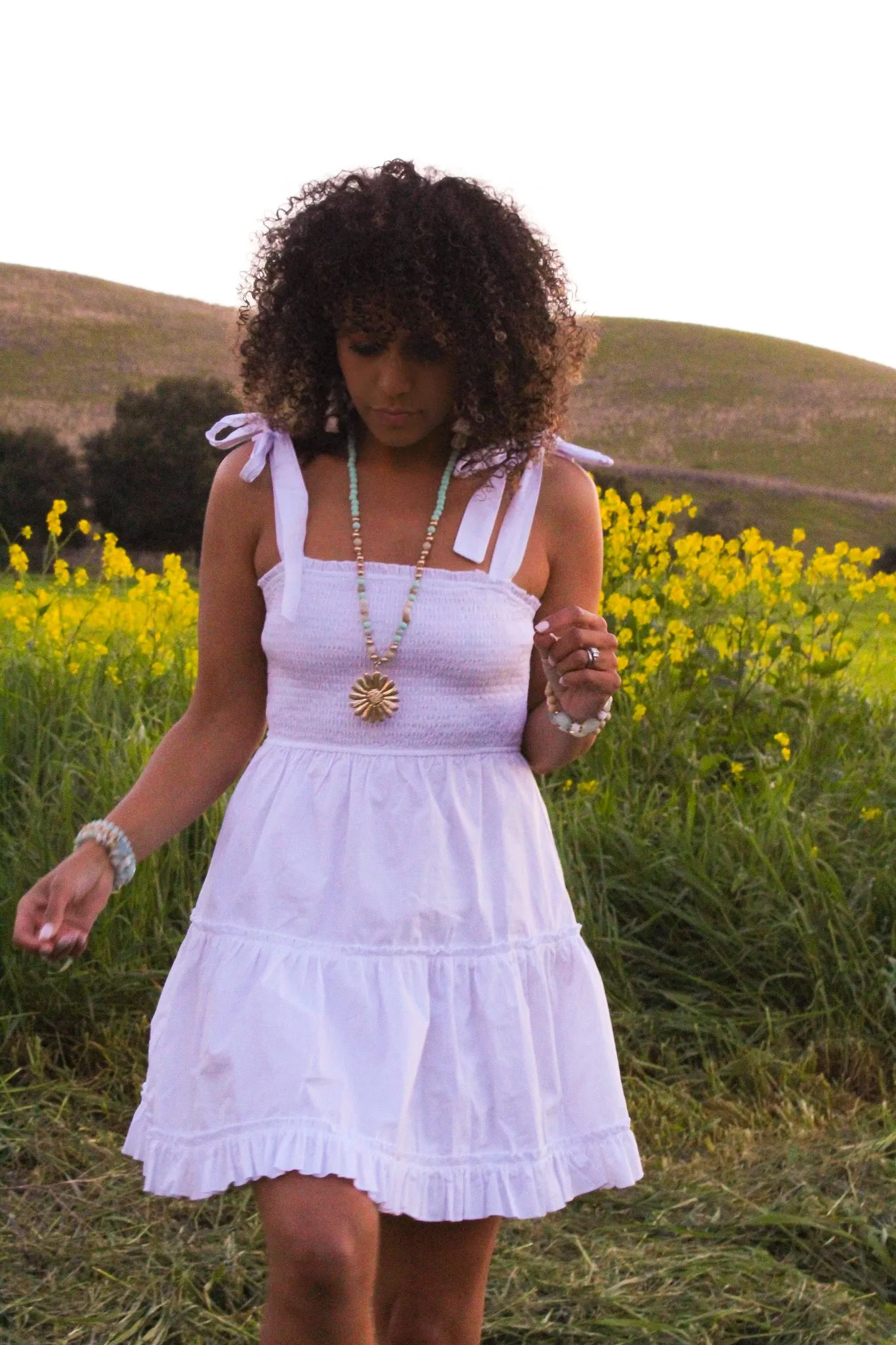 No Rush Mini Dress - White