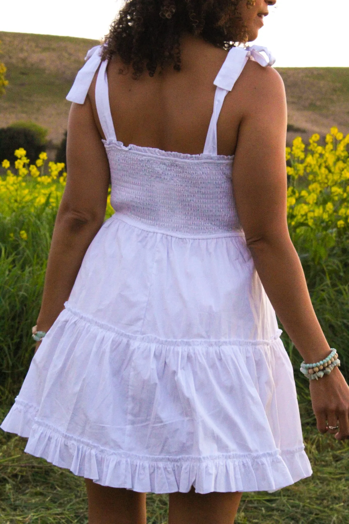 No Rush Mini Dress - White