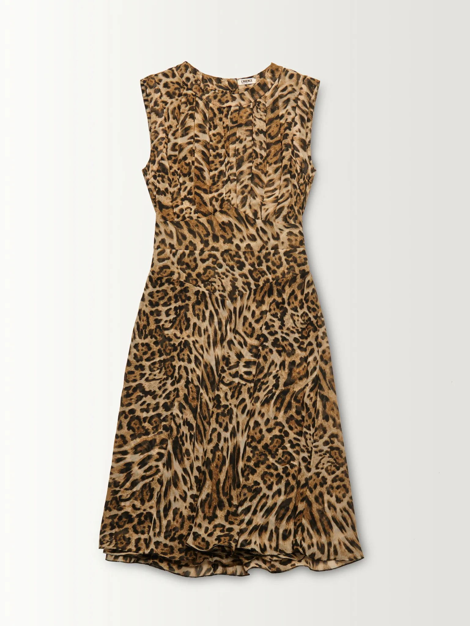 PLEATED SLIT BODICE DRESS
