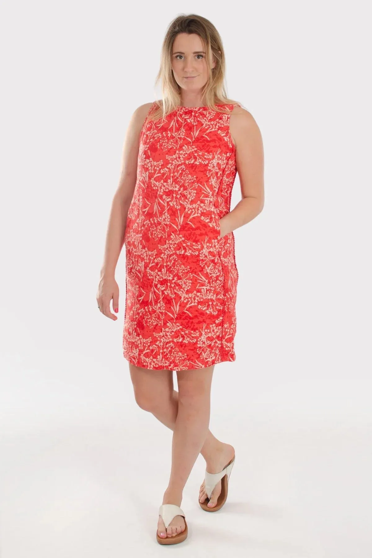 Sleeveless Linen Shift Dress