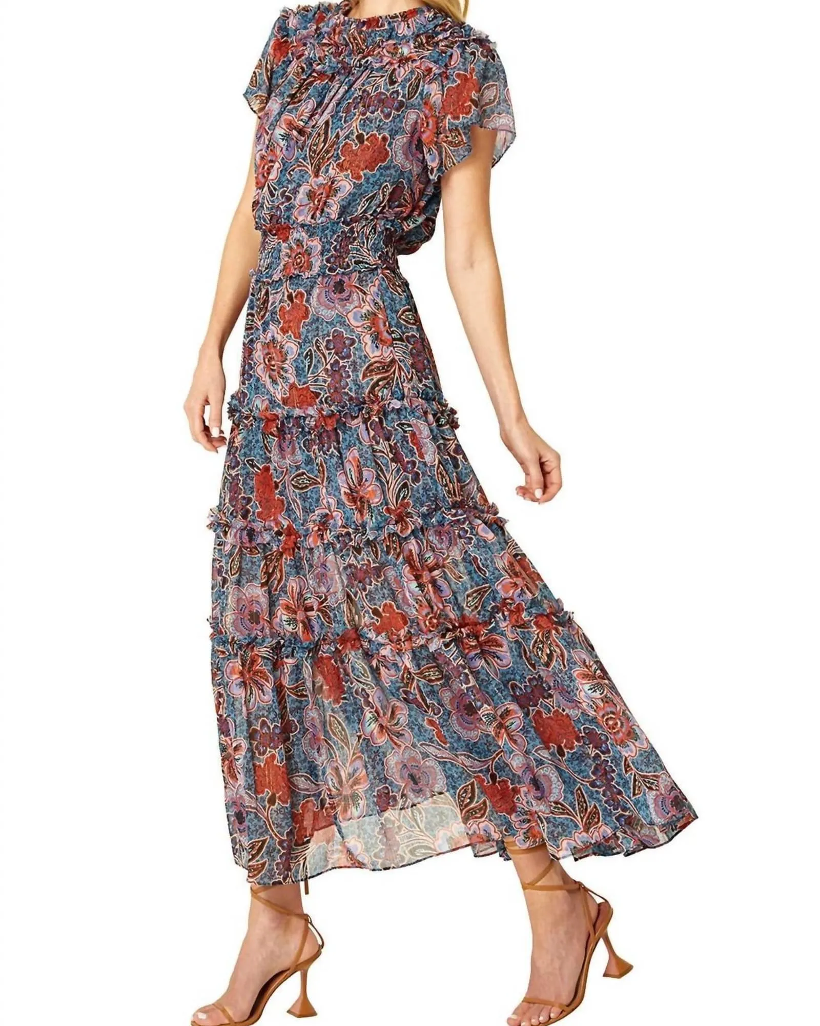 Suki Dress in Cerulean Flora | Cerulean Flora