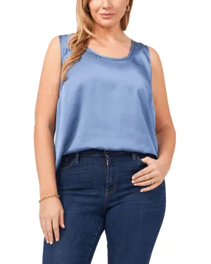 Tanya Scoop Neck Tank Top | PORCELIN BLUE-414
